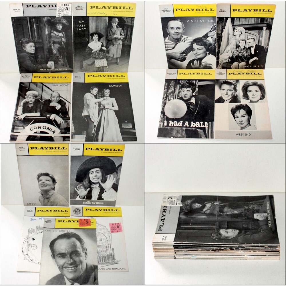 Lot 13 Vintage Playbill NY Broadway Musical Theatre 1960s 1970s My Fair Lady